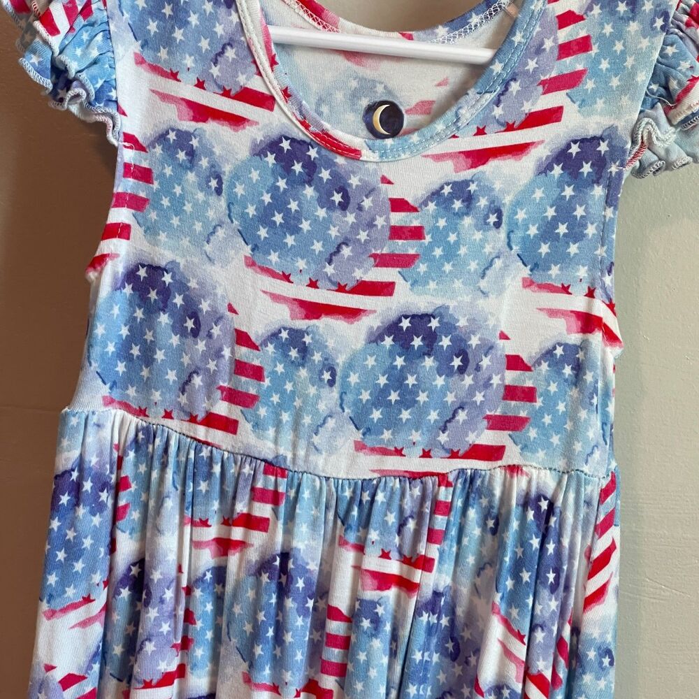Dreamiere Young, Wild & Free  3T Twirler Dress | Bamboo American Flag - Picture 9 of 10